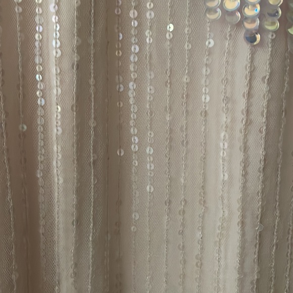 Korovilas Ivory Iridescent Sequin Column Gown - Picture 7 of 8